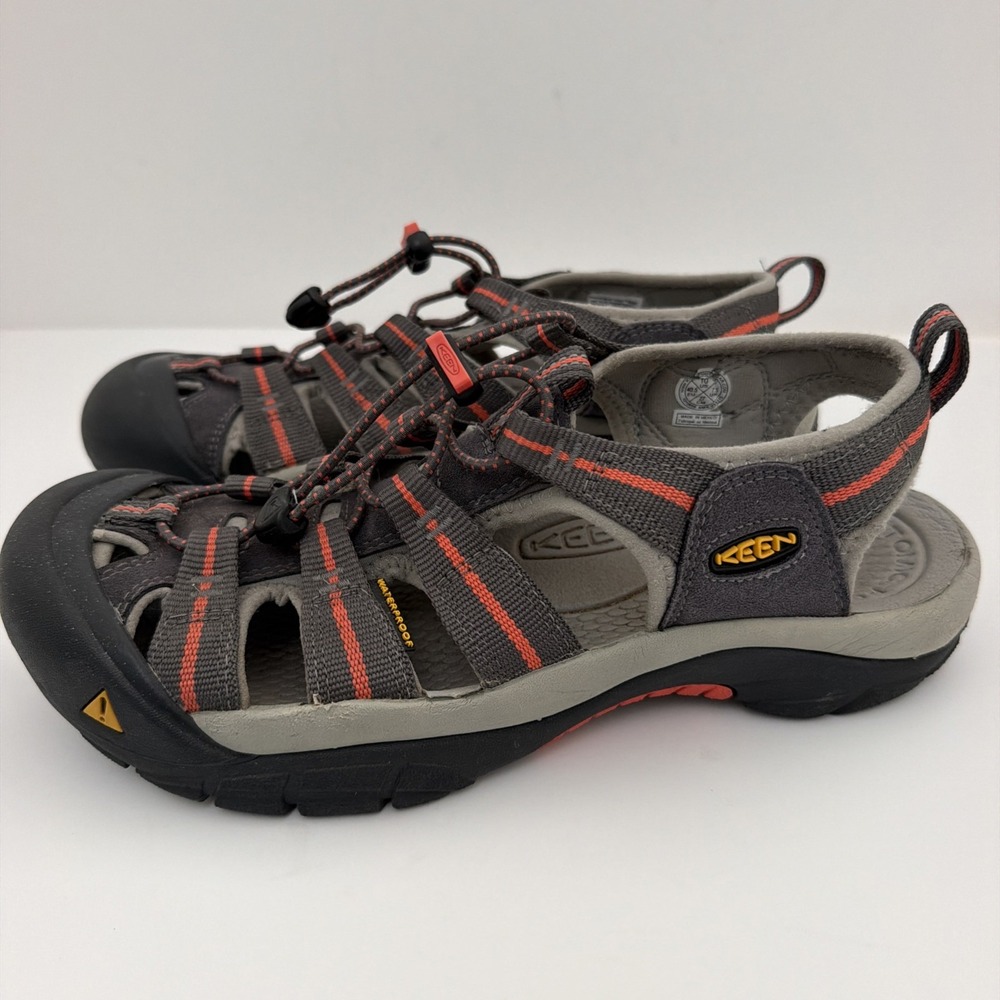 Keen Newport H2 Womens 10 Waterproof Hiking Sandals Gray Orange Outdoors